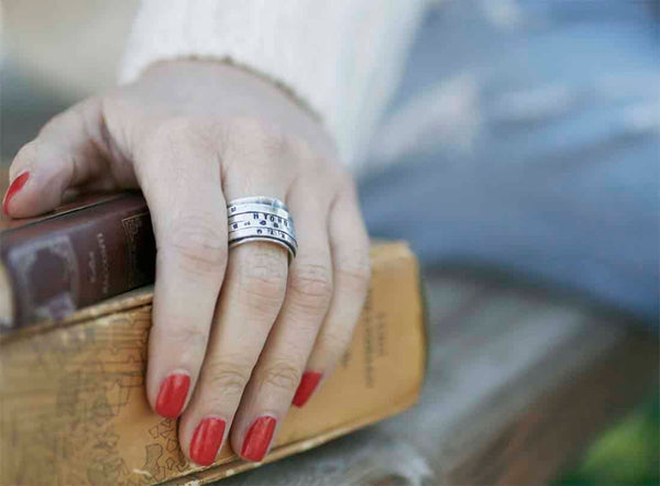 CUSTOM 4 BAND MANTRA RING - 925 SILVER