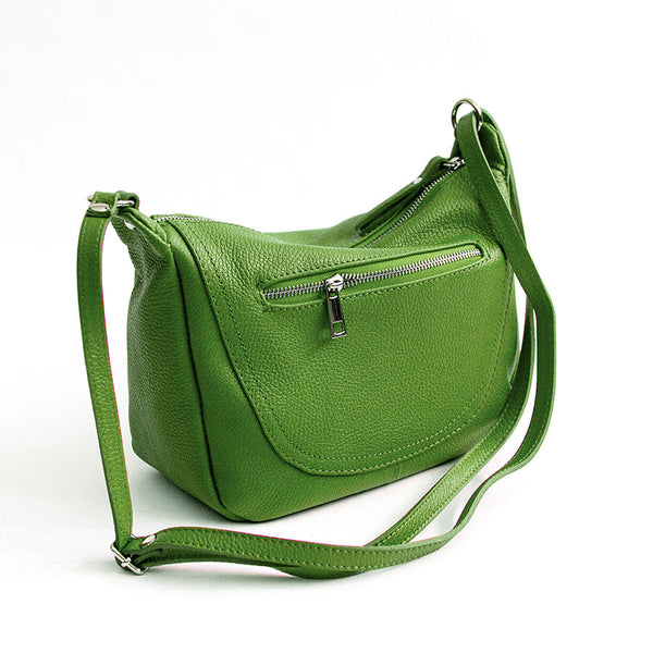 FABIA - Green leather shoulder bag