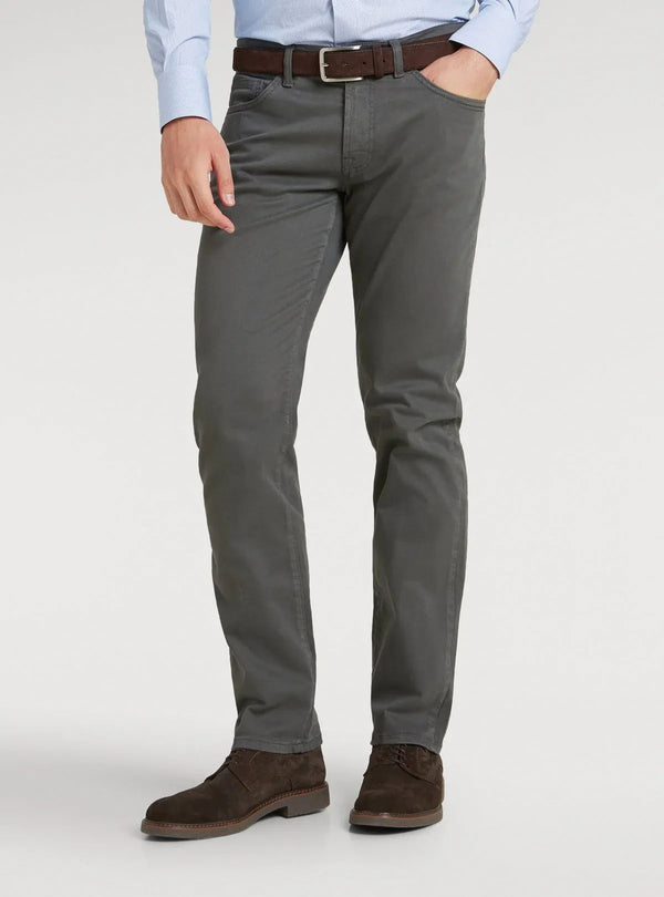 Pantalone 5 tasche in gabardine di cotone
