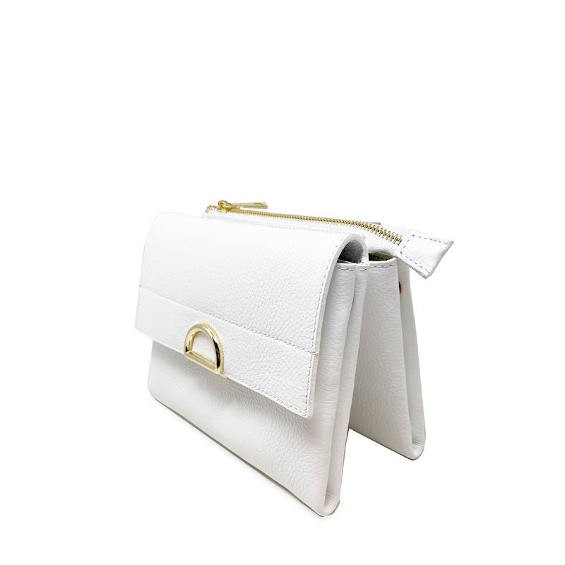 Small Clutch Bag Double Compartment Leather with Chain - K054 