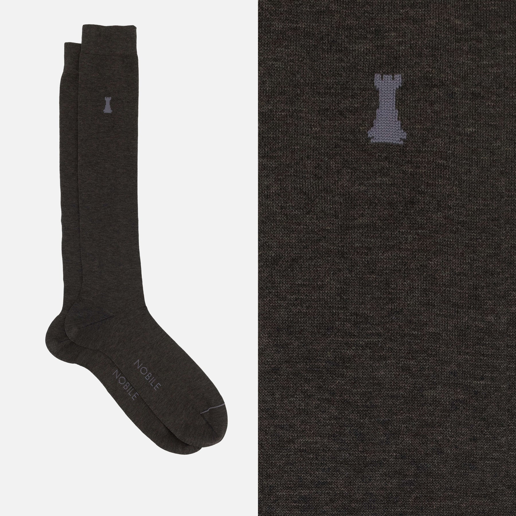 Caravaggio - Solid Color Mèlange Long Sock