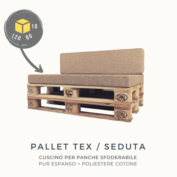 TEX SEAT, Seduta per Pallet Rigida in Tessuto 120x80 H10