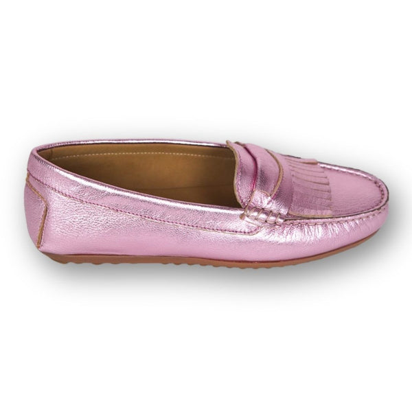 MastroDomenico Women's Handmade Moccasins - Pink Tourmaline