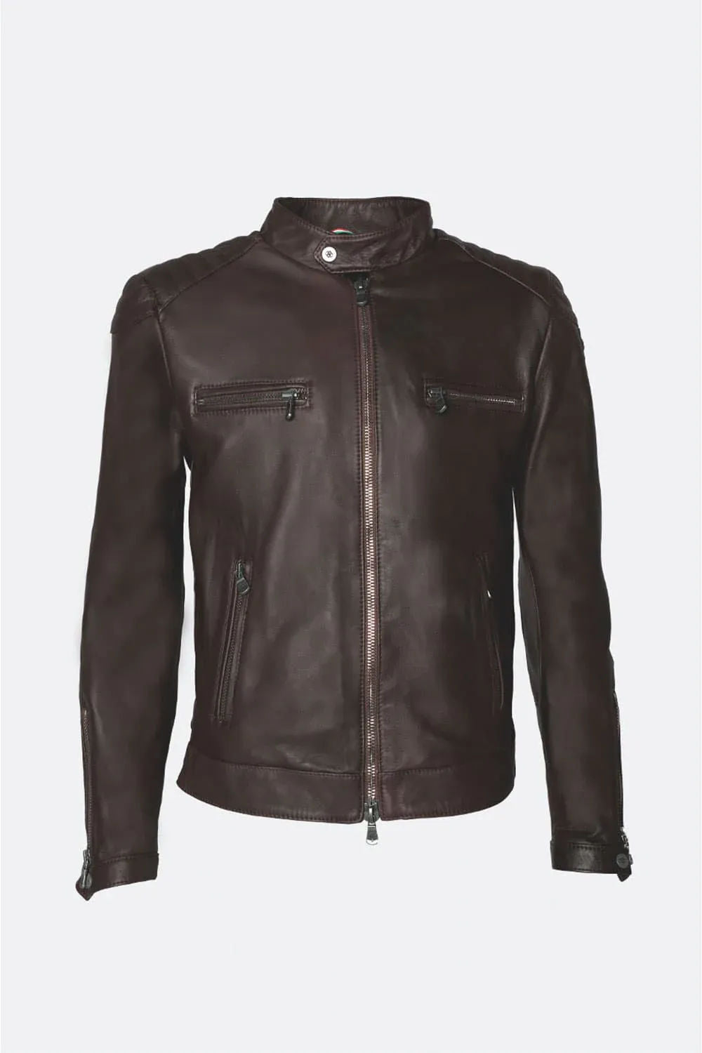 Michele Leather Jacket with Stitching