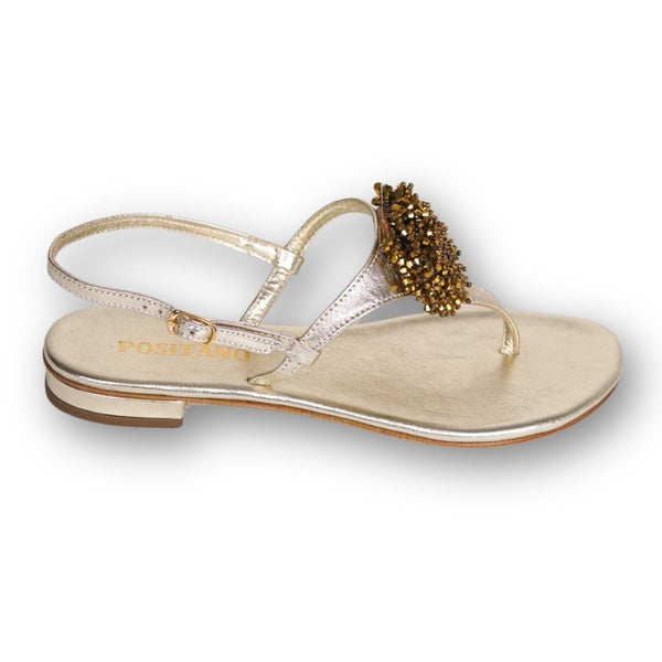 MastroDomenico Women's Handcrafted Sandals - Aurum