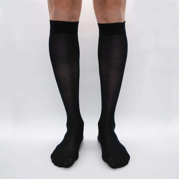Mulberry Silk Chiffon - Fine Knit Long Stocking