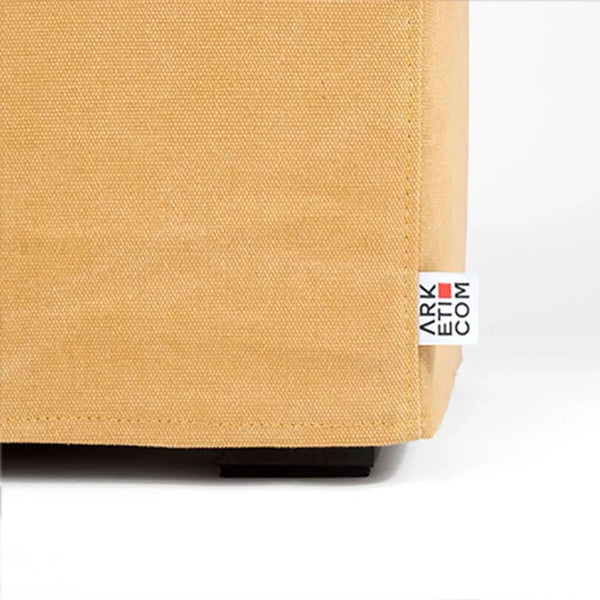 CUBE 55 | Cotton Footstool Pouf with Feet