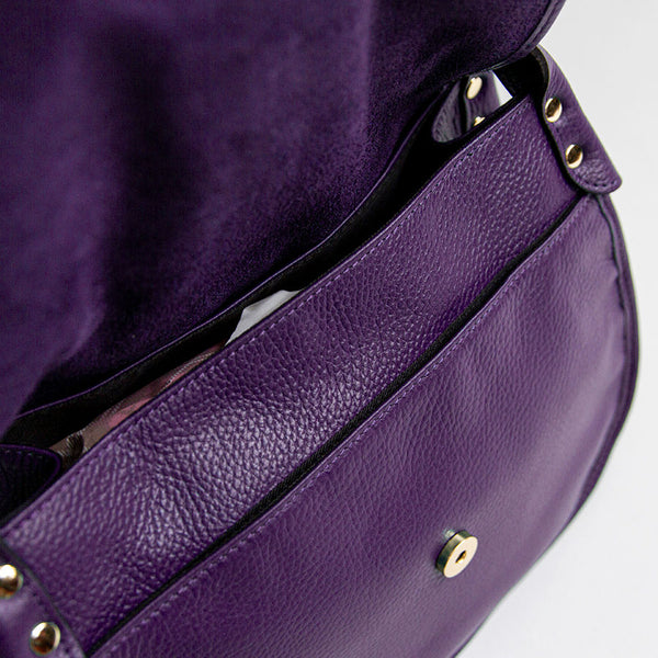 SADDLE - postina in pelle e camoscio viola