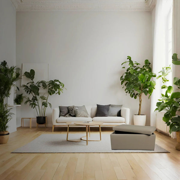 PANDORA 84 ECO, Pouf Contenitore Rettangolare in Ecopelle 84x42 h42