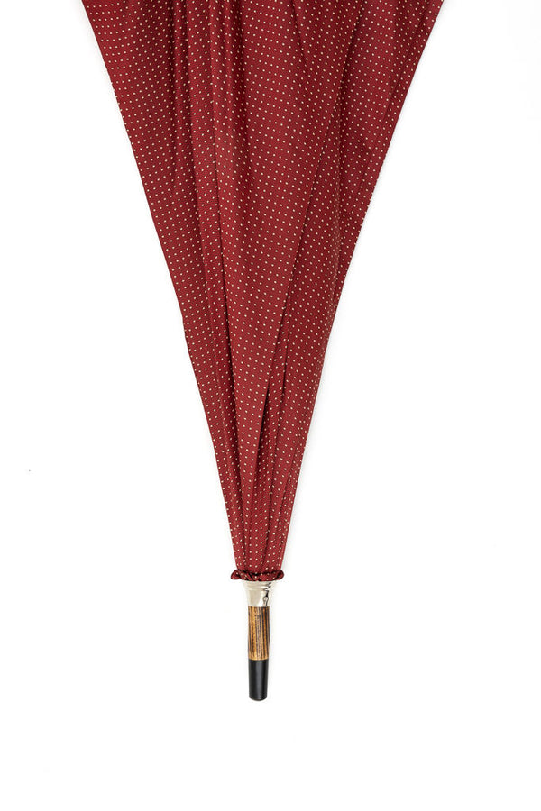 Mario Talarico red polka dot hickory wood umbrella