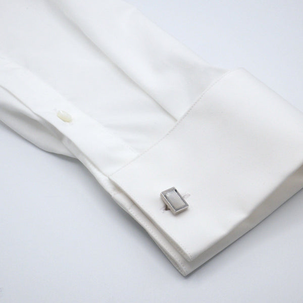 Rectangular mother of pearl cufflinks