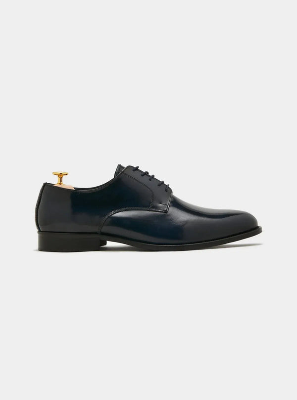 Derby liscia in pelle