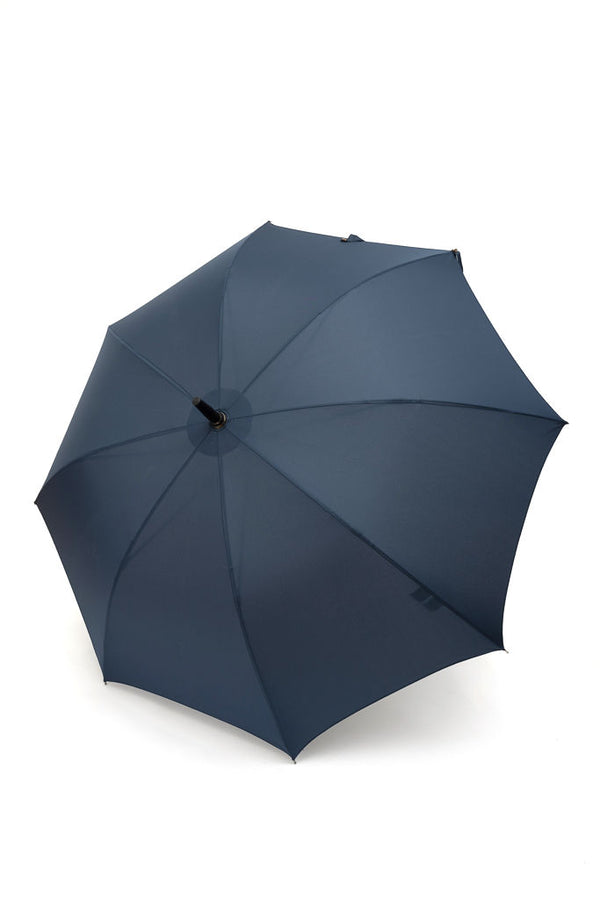 Mario Talarico umbrella solid blue in chestnut wood