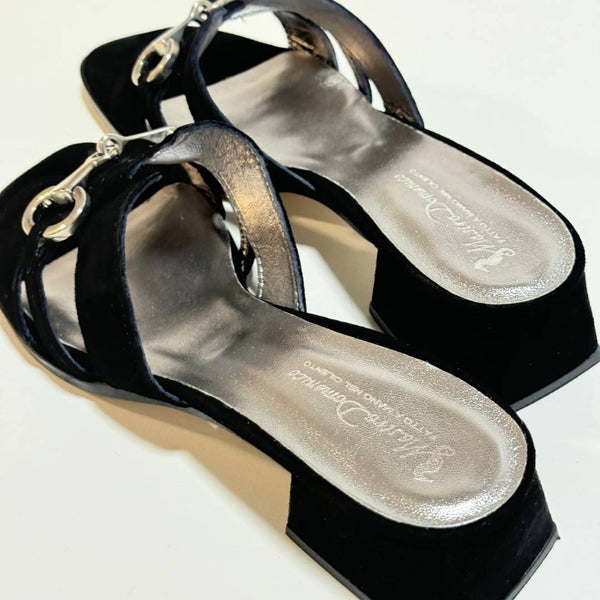 MastroDomenico Women's Handcrafted Sandals - Black Chromite 