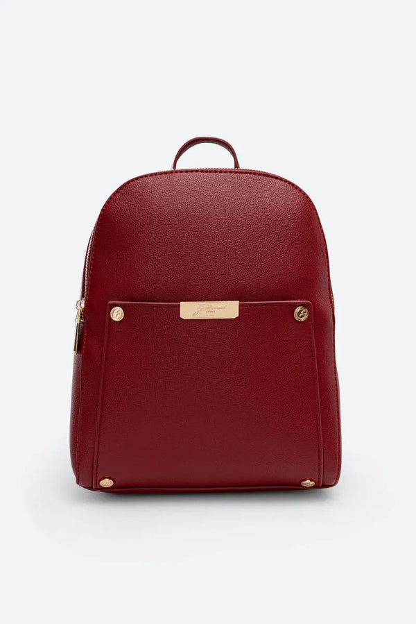Roomy Dark Red Backpack