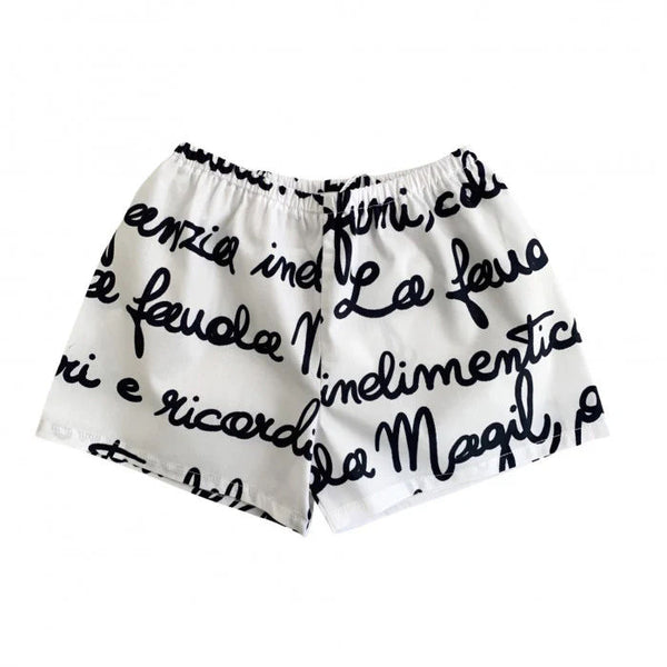 BLUE LETTERING PRINT CULOTTE
