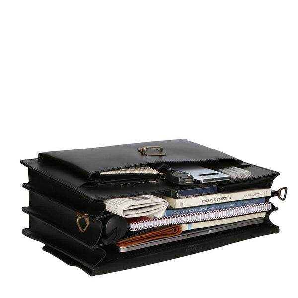 Men's Leather Briefcase, 24 Hour Document Holder - 39x30x18 cm - 7009 
