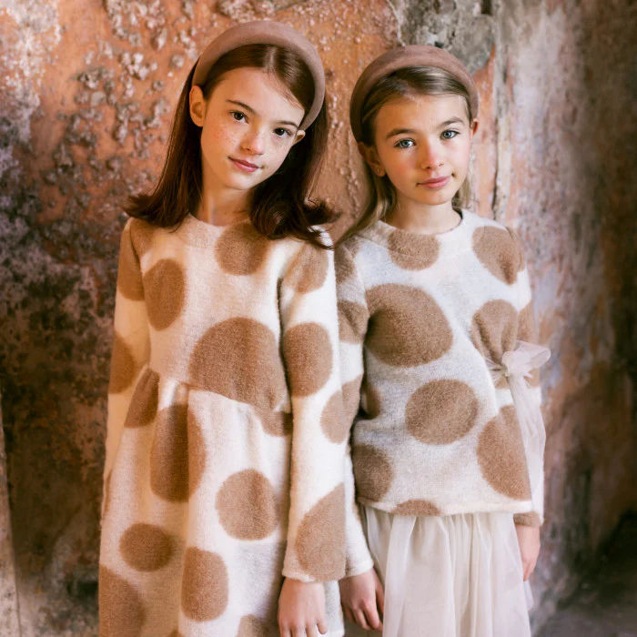 MAGLIA POIS BEIGE