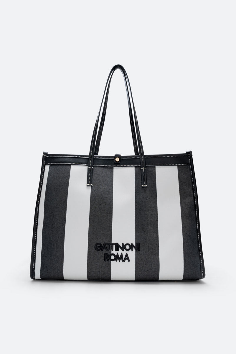 Shopping Bag Fernanda Straw Large Nera