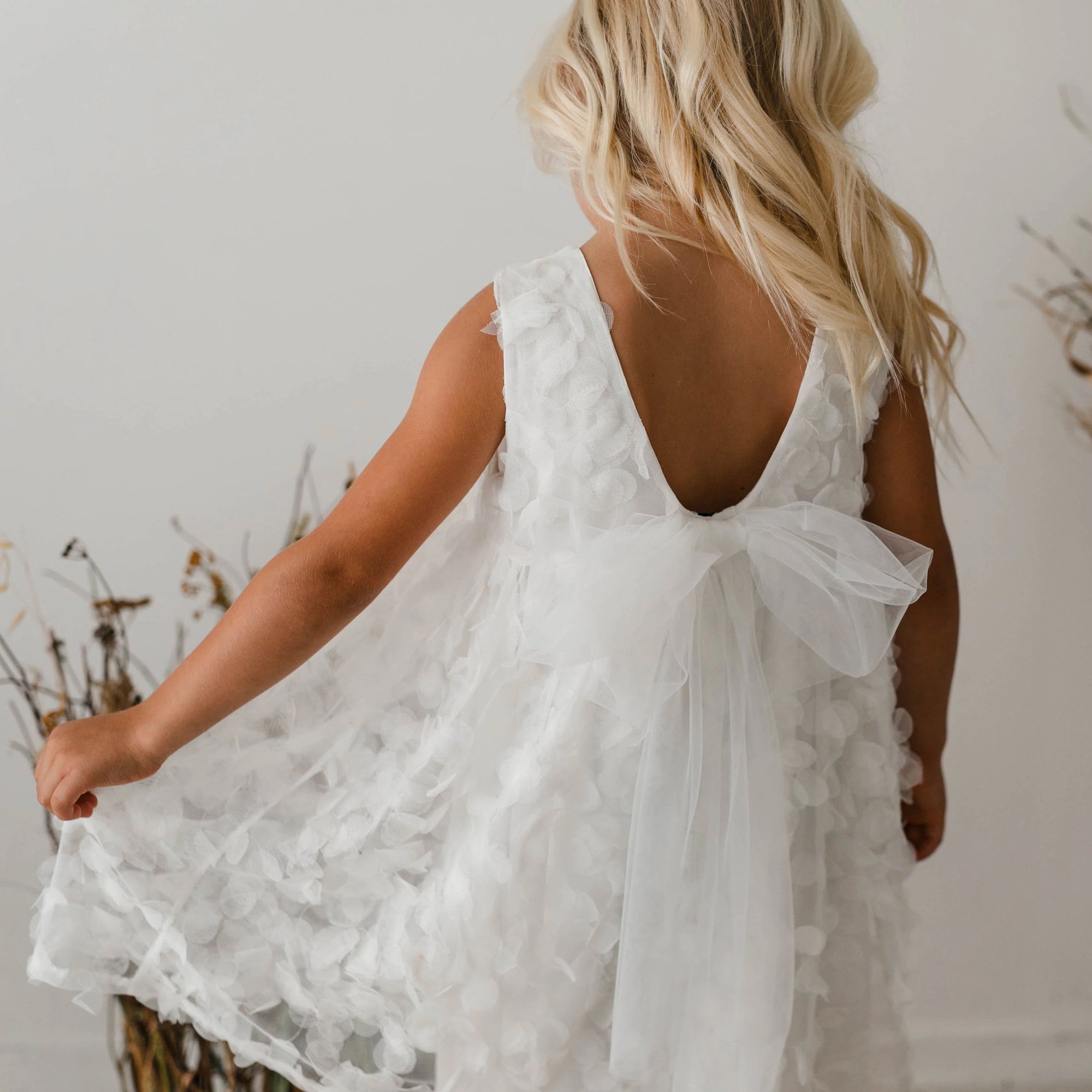 PETAL DRESS WITH BOW