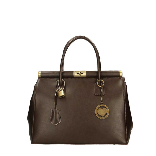 Elegant Women's Handbag in Leather - 35x28x16 cm - 9106 