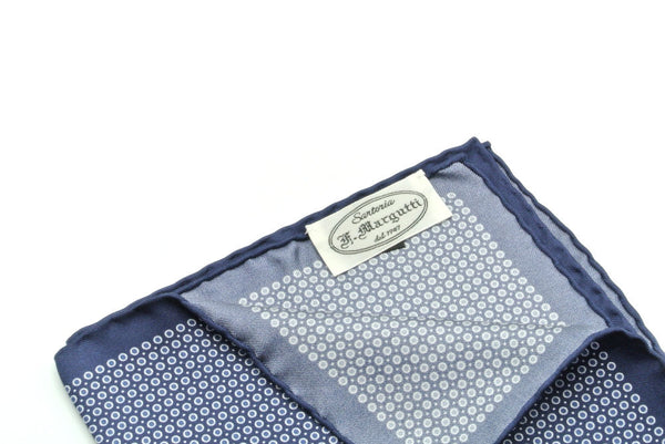 Midnight blue pure silk clutch bag
