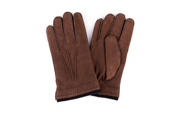 Brown suede gloves