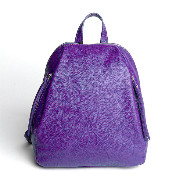 ZIP - Purple Dollar Leather Backpack