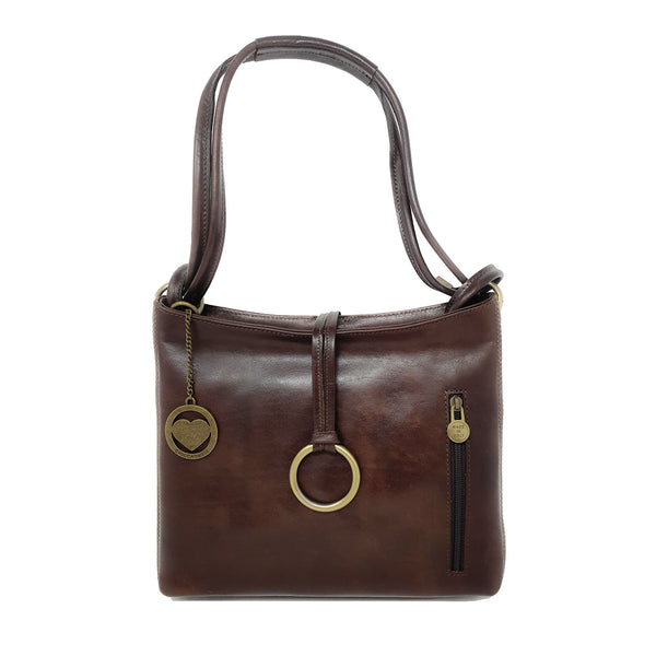 Women's Shoulder Bag in Soft Genuine Leather Made in Italy - 33x26x11 Cm - G095 