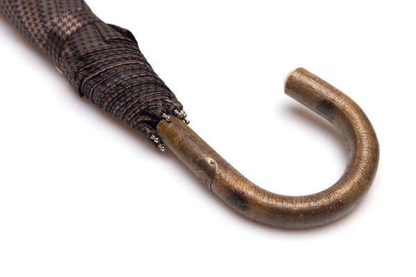 Mario Talarico Folding Umbrella Brown Lemon Handle
