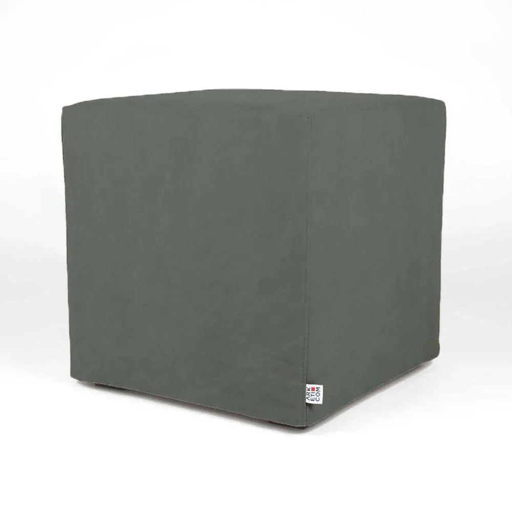 CUBE 55 | Cotton Footstool Pouf with Feet