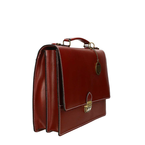 Men's Leather Briefcase, Briefcase, Document Holder - 38x28x12 cm - 7003 