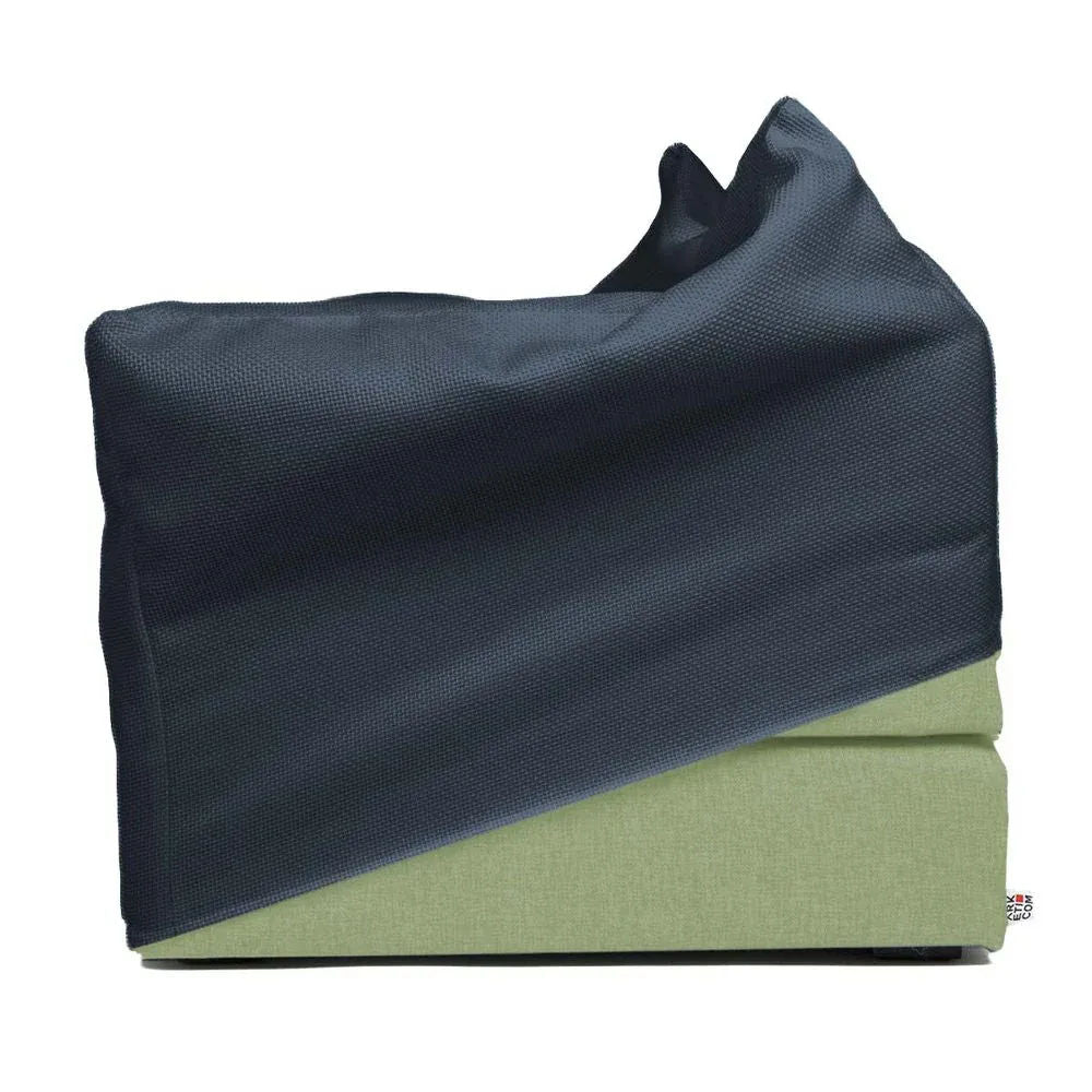TOUF GREEN, Pouf Bed Green Base and Pouf Cover 70x63