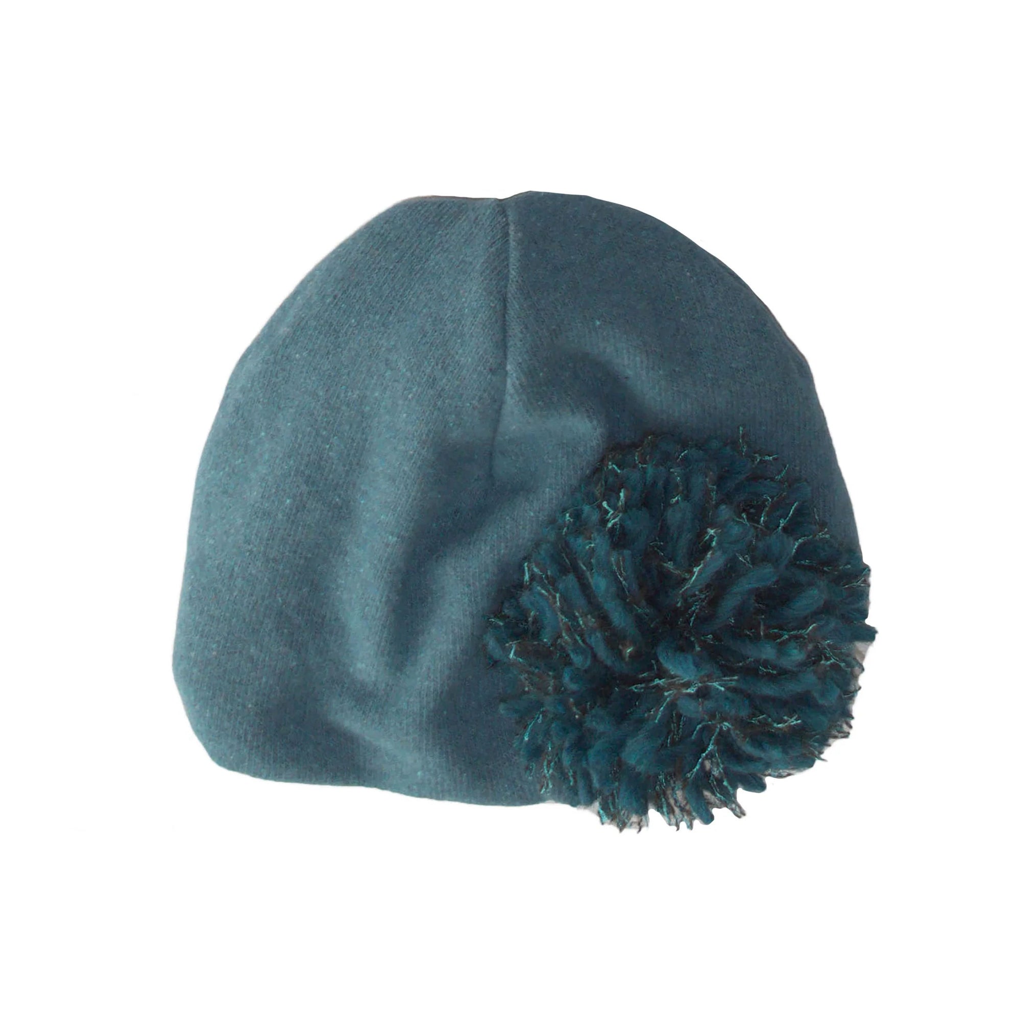 PETROL HAT WITH WOOL POM POM