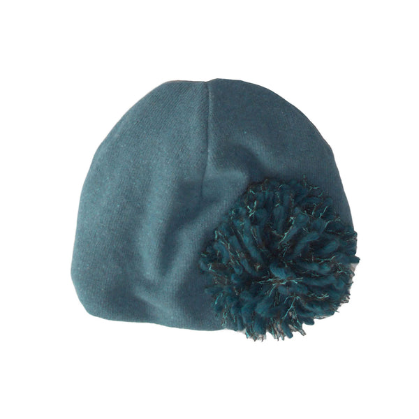 PETROL HAT WITH WOOL POM POM