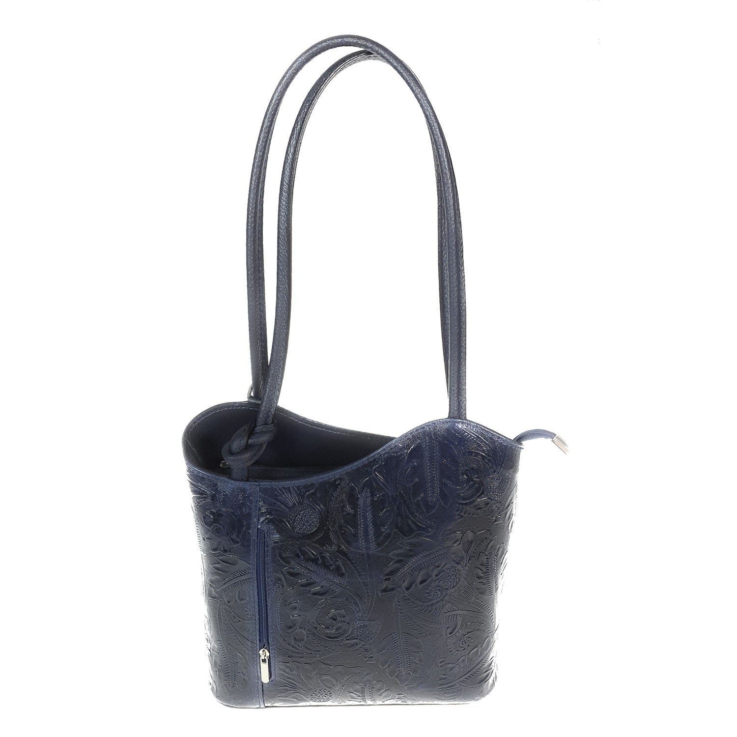 Women's Ostrich Print Leather Shoulder Bag - Cancun 3005. 