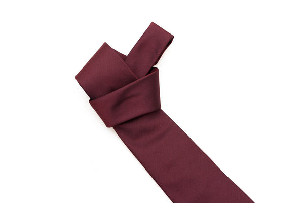 Pure silk burgundy tie