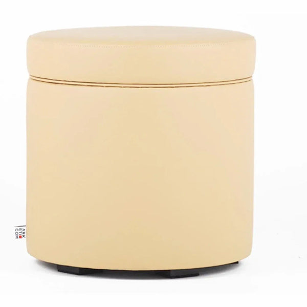 PANDORA 50 ROUND ECO, Pouf Contenitore Ecopelle Rotondo 50 h42