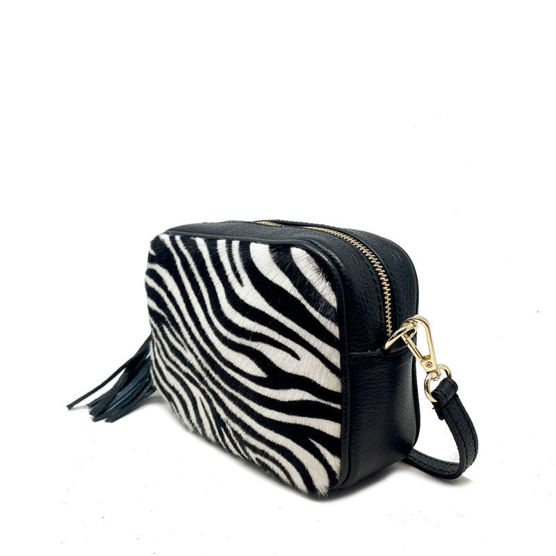 Borsa Piccola da Donna a Spalla Clutch in Cavallina e Pelle Dollaro - Savana K049