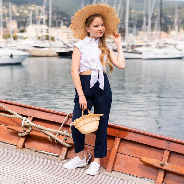 CAMICIA CROPPED NODO