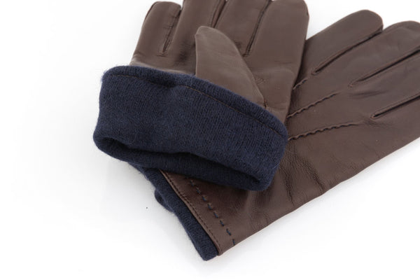 Chocolate colored leather gloves