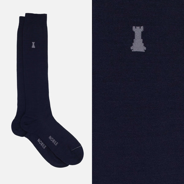 Federico II - Long solid color sock