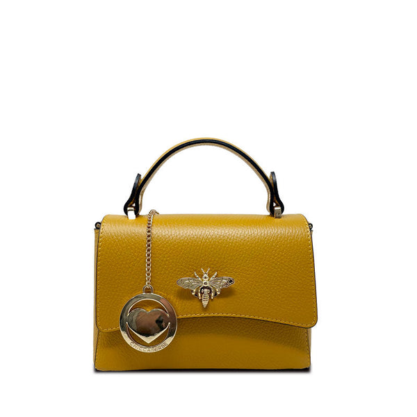 Small Women's Leather Clutch Bag with Bee Closure - Taormina k061 