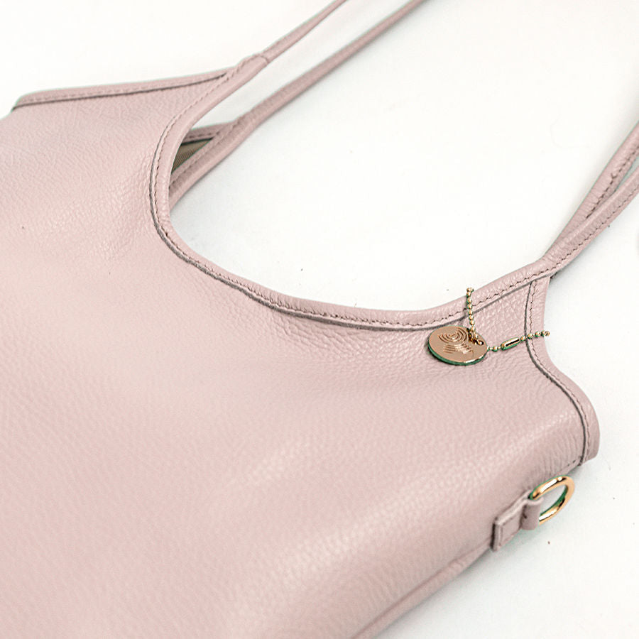 TAMARA - Shopping in pelle rosa cipria
