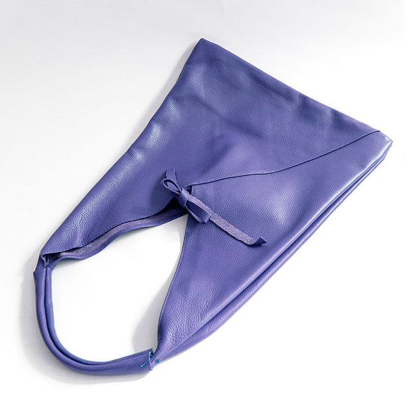LINA - Maxi leather bag wisteria