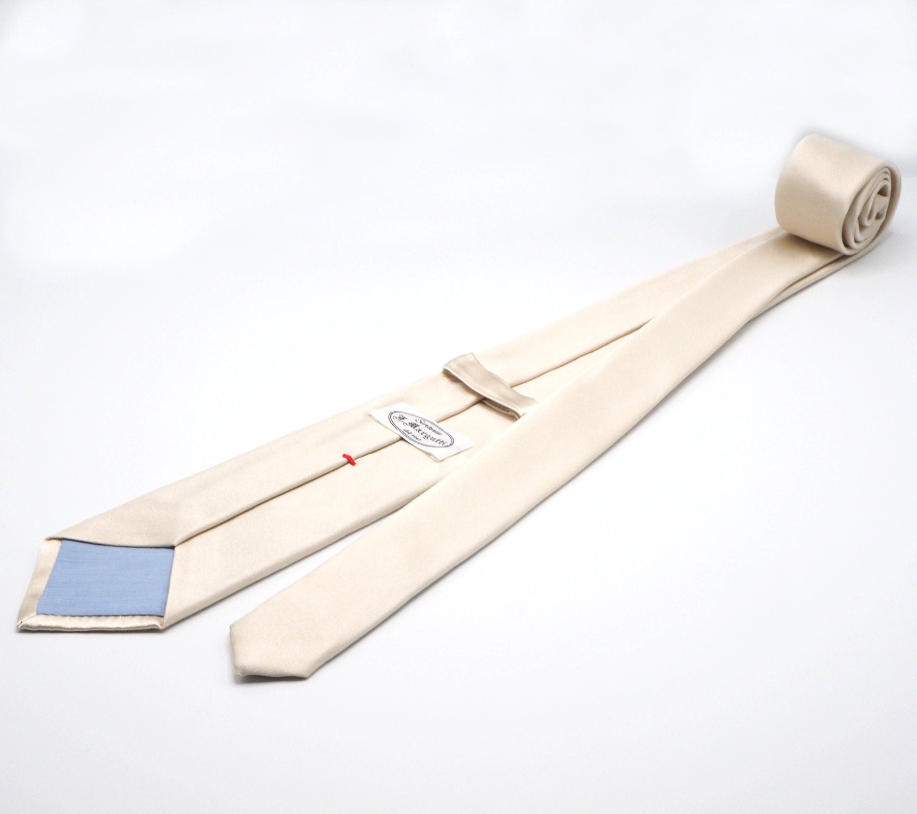 Cream colored pure silk tie