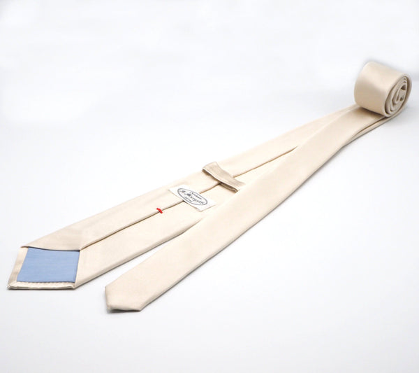 Cream colored pure silk tie