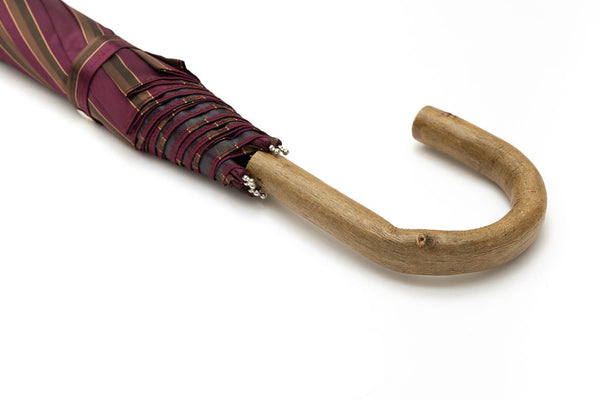 Mario Talarico Folding Umbrella Purple Striped Lemon Handle