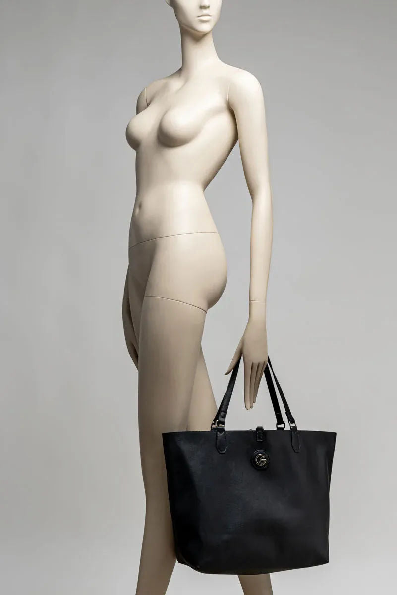 Teodosia Reversible Black shopping bag