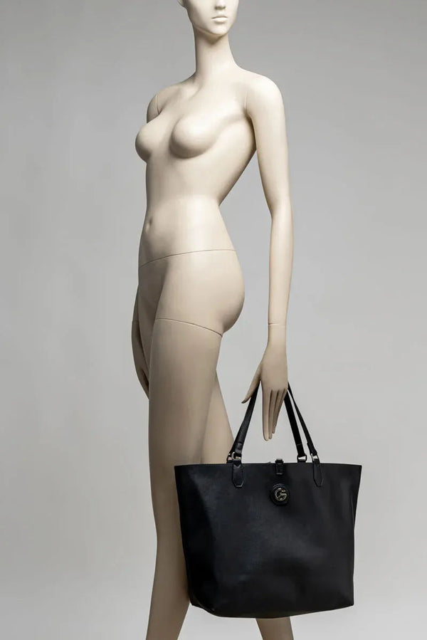 Teodosia Reversible Black shopping bag